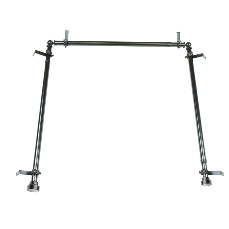 Tringle à rideaux simple réglable 0,81 po Gallatin, Noir, H 2,5 po x l 360 po x P 2 po
