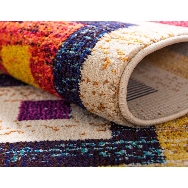 Abstract Indoor Rug, Round 6'