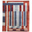 Aghan Wool Geometric Area Rug in Blue