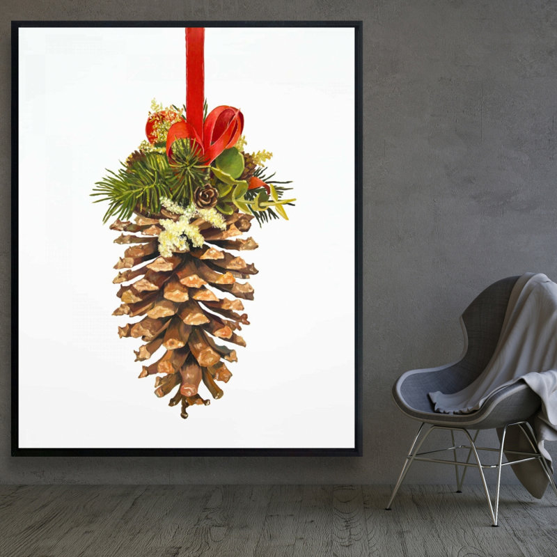 " Christmas Pine Cone ", 60" H x 48" W