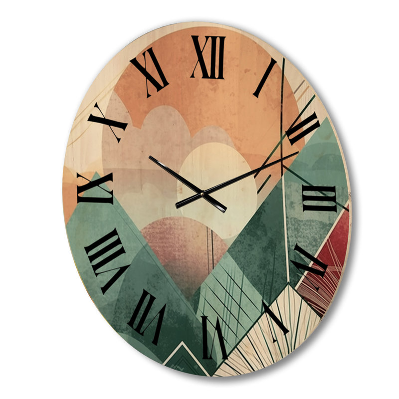 Horloge murale en bois massif Tezer, Moyenne