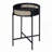 Black End Table with Tray Top