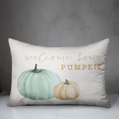  Welcome Home Pumpkin Lumbar Pillow