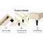 Base de lit pour grand lit Beige-500220768