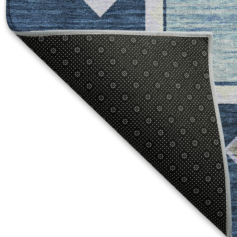 Tapis bleu de qualité supérieure lavable à la machine AMF177 bleu 1 pi 8 po x 2 pi 6 po, Rectangle 10 pi x 14 pi