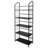 Fogg Black Metal Standing Book Shelf-1561674225