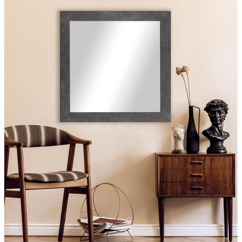 Miroir mural carré, H 25,50 po x l 25,50 po