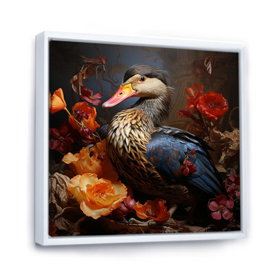 Dappled Drake Duck At The Pond IV - Duck Animal Wall Art