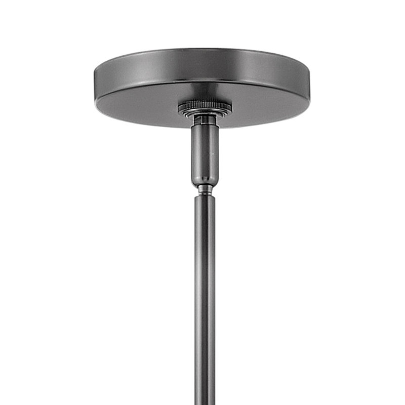 Oliver Adjustable Pendant Light w/ Etched Opal Glass, 15.5" H x 9" W x 9" D, Heritage Brass