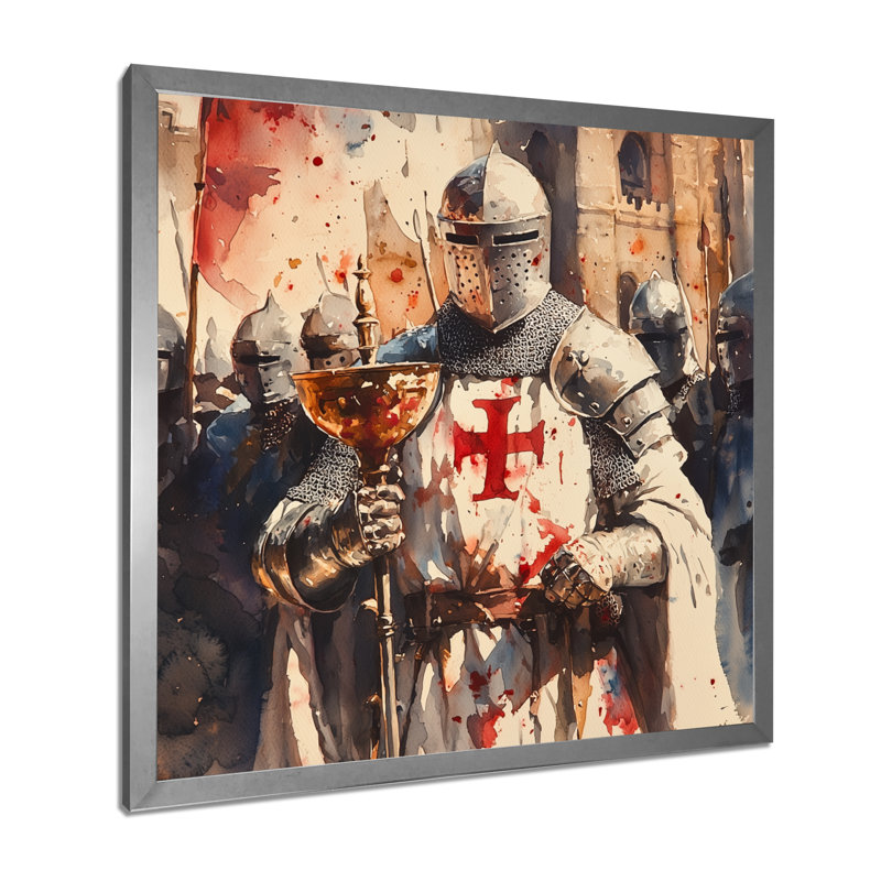 Les Croisades de Louis Ix, Reproduction encadrée d'une seule photo, Argent argent, H 30 po x l 30 po