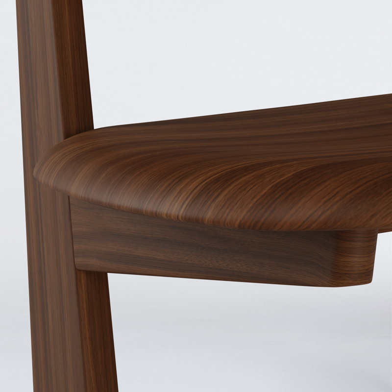 KufenKarl Outdoor Lounge Chair, Walnut Dark Stain