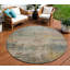 Tapis rond 8 po Sage And Beige