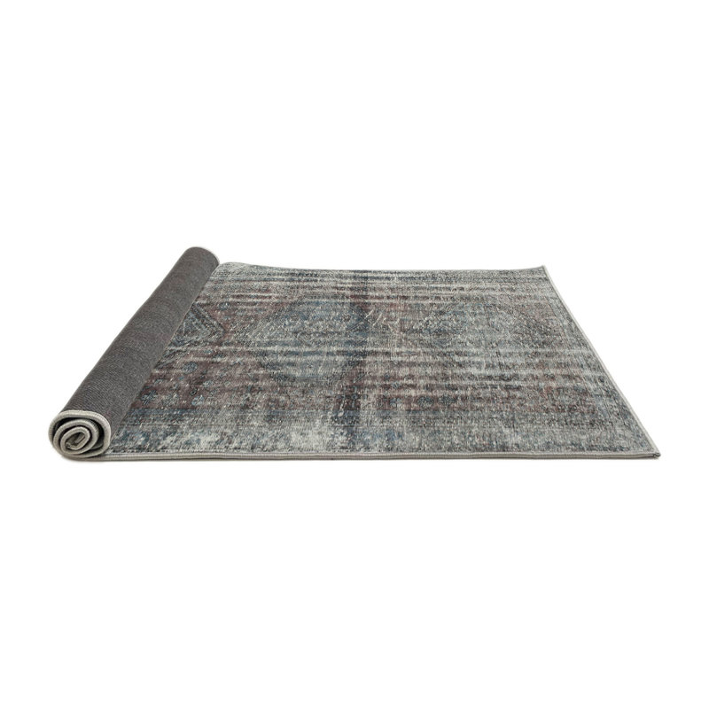 Tapis gris Southwestern, Rond 7 pi