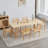 Burlywood Rectangular Solid Wood Dining Table-1130990698