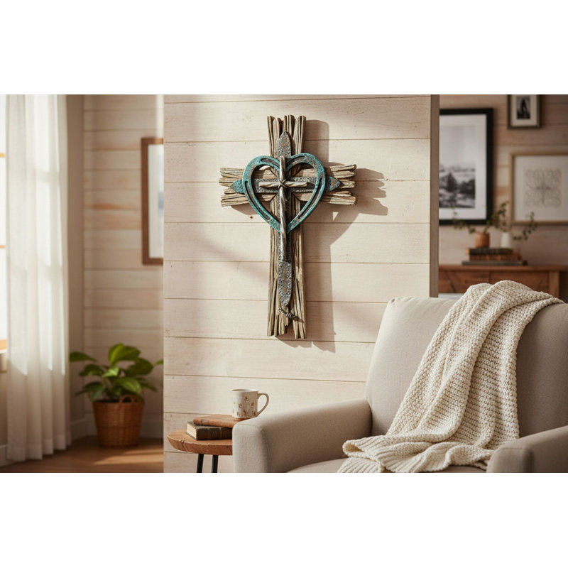 CROSS HORSESHOE HEART