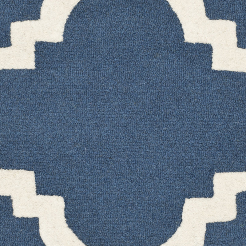 Keith Geometric Wool Hand Woven Area Rug, Rectangle 91 x 152cm