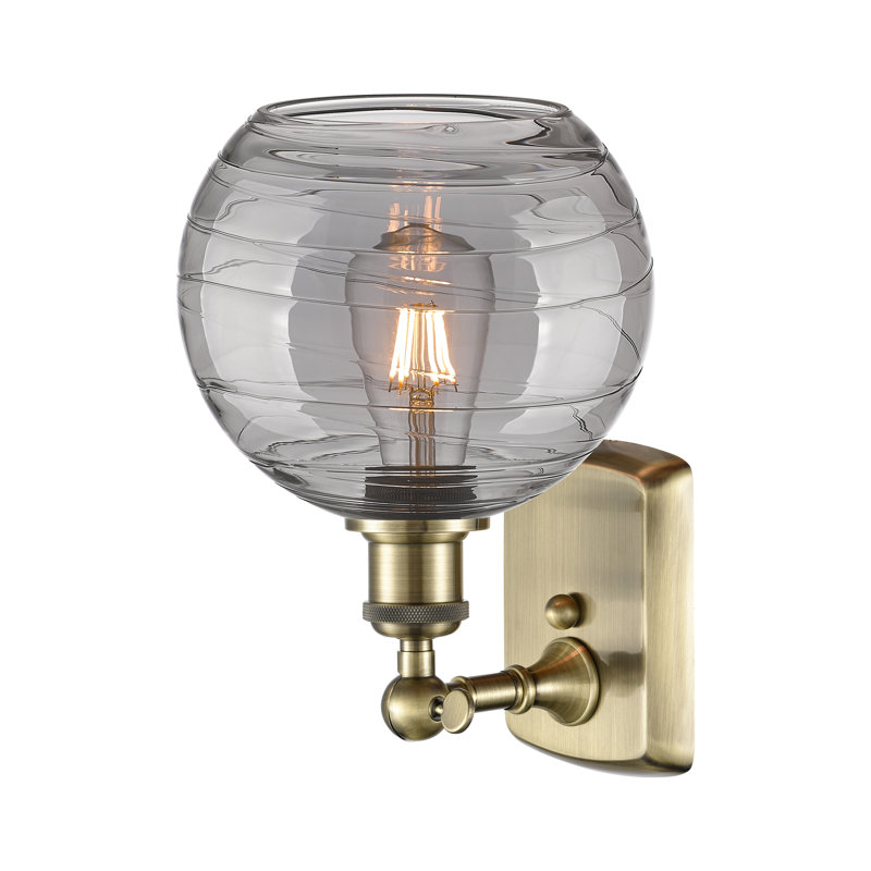 Luminaire suspendu sphère simple 1 lumière Metter 8SM, Laiton antique