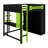 Space-Saving Elevated Sleep Station Featuring Built-in Study Area, Clothing Rack, and Dynamic Color Effects-1131598656