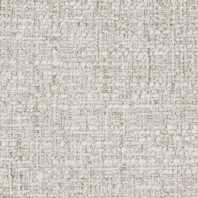 Banc rembourré en tissu texturé beige Nara, Tissu beige texturé en lin, Naturel