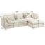 Canapé moderne surdimensionné en velours, modulaire blanc antique confortable pour le salon
