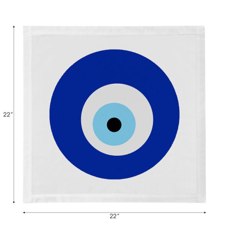 Evil Eye Hemstitch 22" Linen/Cotton Napkin