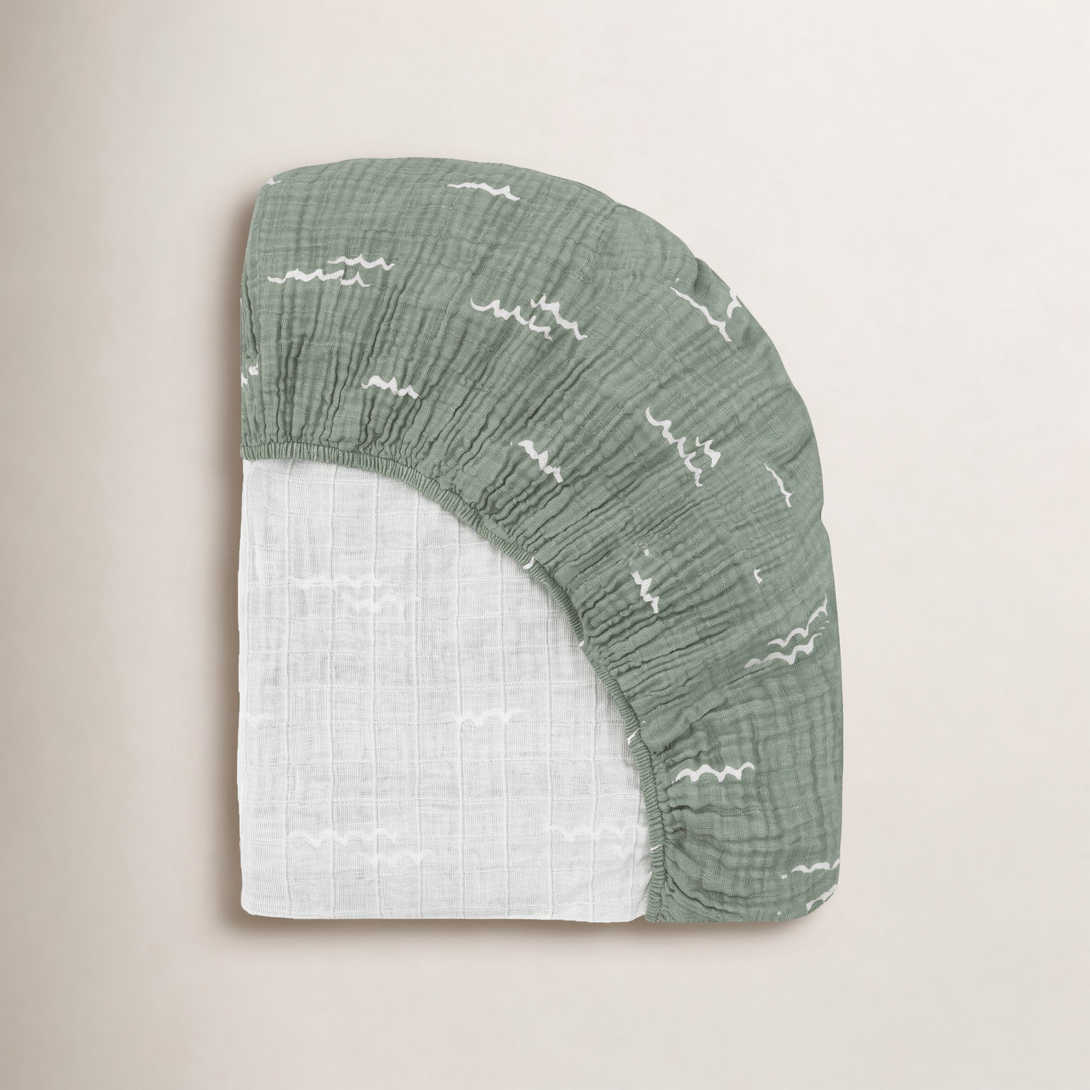 Ocean Waves Muslin Crib Sheet