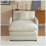 41.3" Modern Sofa Modular Sofa Couch Upholstered Corduroy L-Shape Sectional Sofa With Side Storage Pockets For Living Room