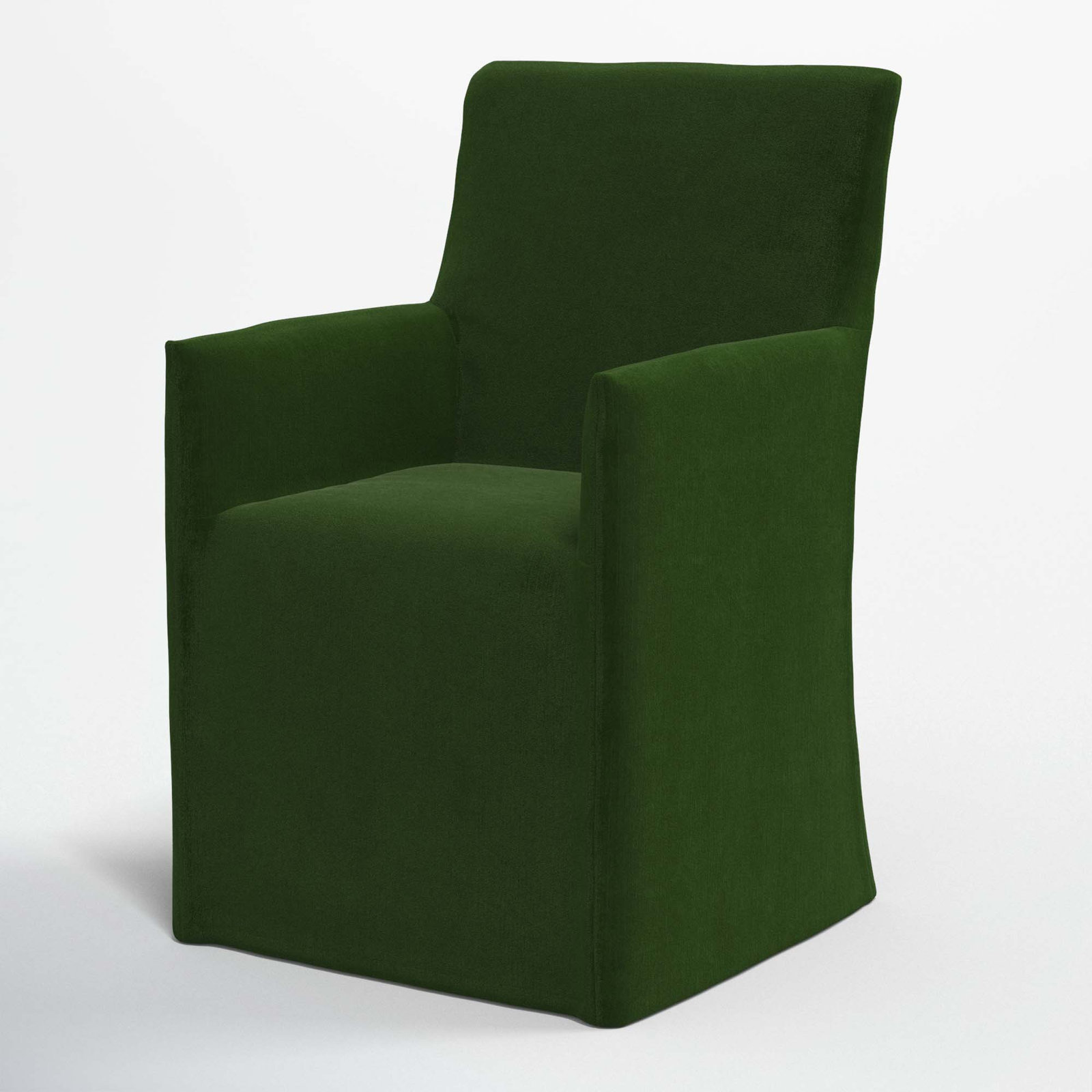 Silvia Dining Chair, Luxe Emerald Velvet