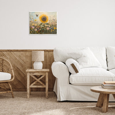 Sunflower Wonder Summer Meadow Wall Plaque, design by Petal Prints Design