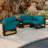 Bergeron Outdoor Curved Patio Sectional with Sunbrella Cushions-61510560-91631145