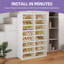 Armoire de rangement à chaussures empilable 32 paires pour entrée, chambre à coucher