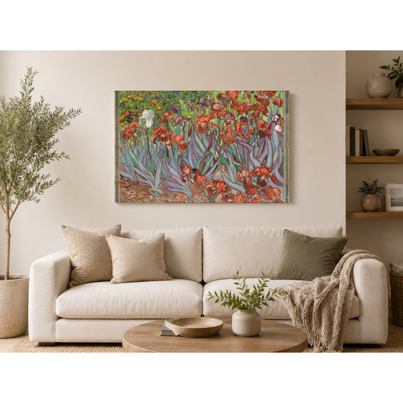 Iris (1889) - Paysage, art mural sur toile, 20" W x 16" H