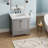 Elegant 30" Freestanding Bathroom Vanity with Marble Top & Ceramic Sink-453138706