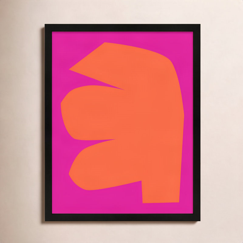 «Reynard Process 4» par Michael Kempen - Art mural encadré, Cadre noir, H 20 po x l 16 po x P 1,25 po