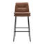 Aidie Upholstered Counter Stool with Metal Frame-1398974108