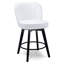 Ensemble de 2 tabourets de bar pivotants à 360 ° MINCETA avec dossier à coquille de 26 po, chaise de bar rembourrée en cuir de polyuréthane avec repose-pieds, pour îlot de cuisine, blanc-2042677554