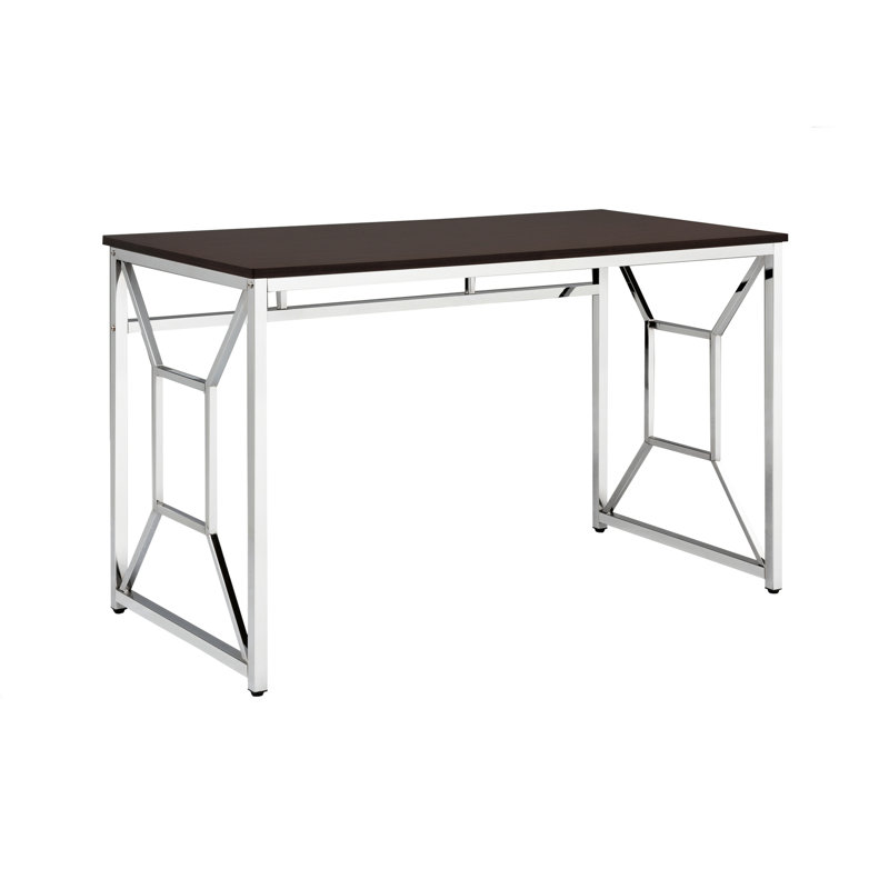 Brown Desk For Efficient Office - Workspace With 47" Wide Desktop, Engineered Wood Scratch, Legs, Simple Installation Style Productivity Desktop Office, Hassle-