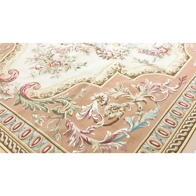 Hand-Knotted High-Quality Ivory and Beige Area Rug