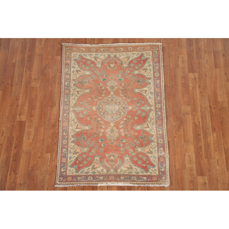 Tapis traditionnel rétro en laine 3 x 5