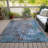 Machine Washable Indoor/Outdoor Cinead ACN1702 Teal Rug-104540010