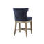 Tabouret de comptoir pivotant - Bleu marine, fabrication en bois massif, rotation à 360 degrés, capacité de poids de 300 lb avec pieds rotatifs, capacité, style sophistiqué-125550861-125550864