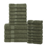 Ensemble de serviettes 100% coton 18 pièces Josann