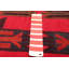 Tapis rouge en laine noué à la main de conception unique 3 pi 7 po x 6 pi 11 po Teimani