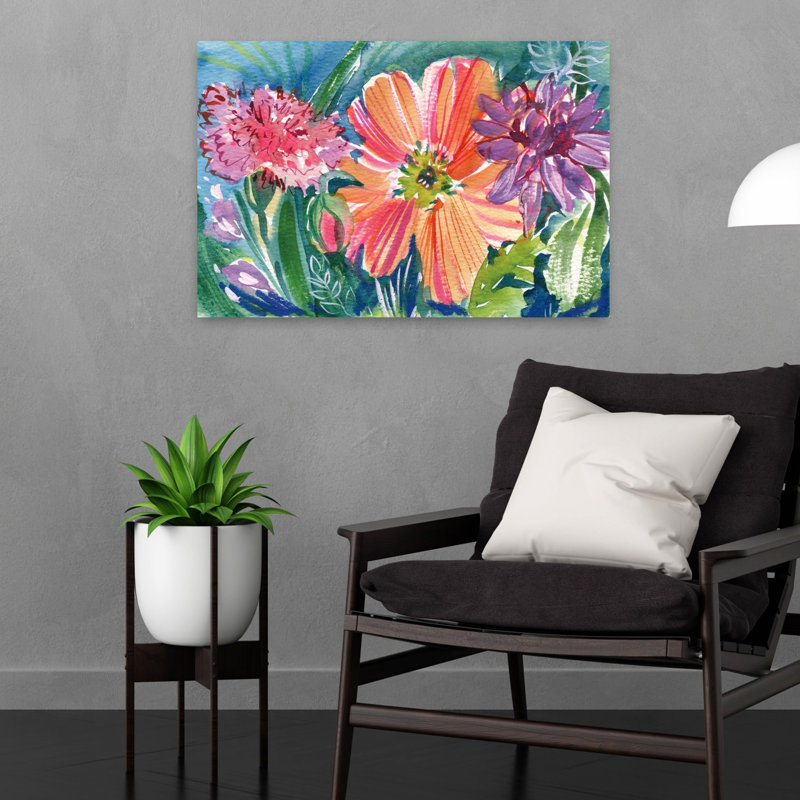 Fleur secrète, art floral, H 24 po x l 16 po