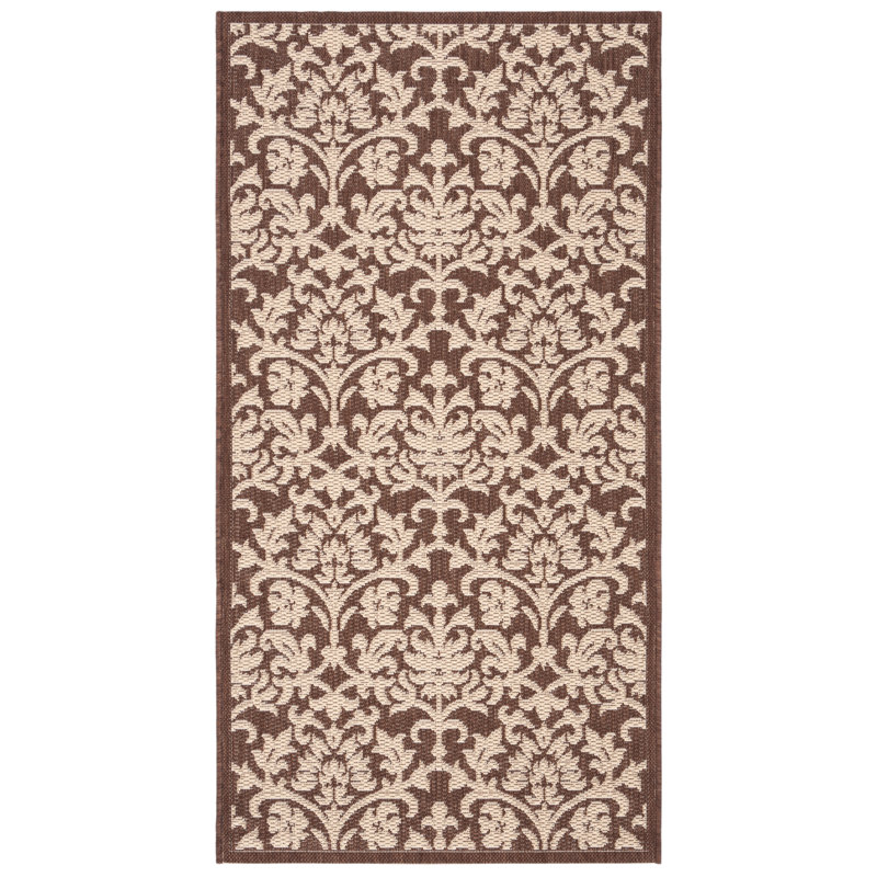 Pharrell Performance Damask Indoor/Outdoor Area Rug, Runner 2' x 3'7"
