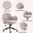 Vinka Boucle Swivel Upholstered Home Office Task Desk Chair-1480301113