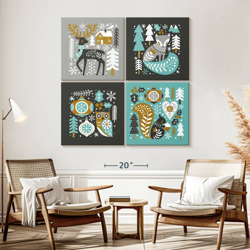 Animaux de Noël scandinaves Lelend, H 57 po x l 57 po