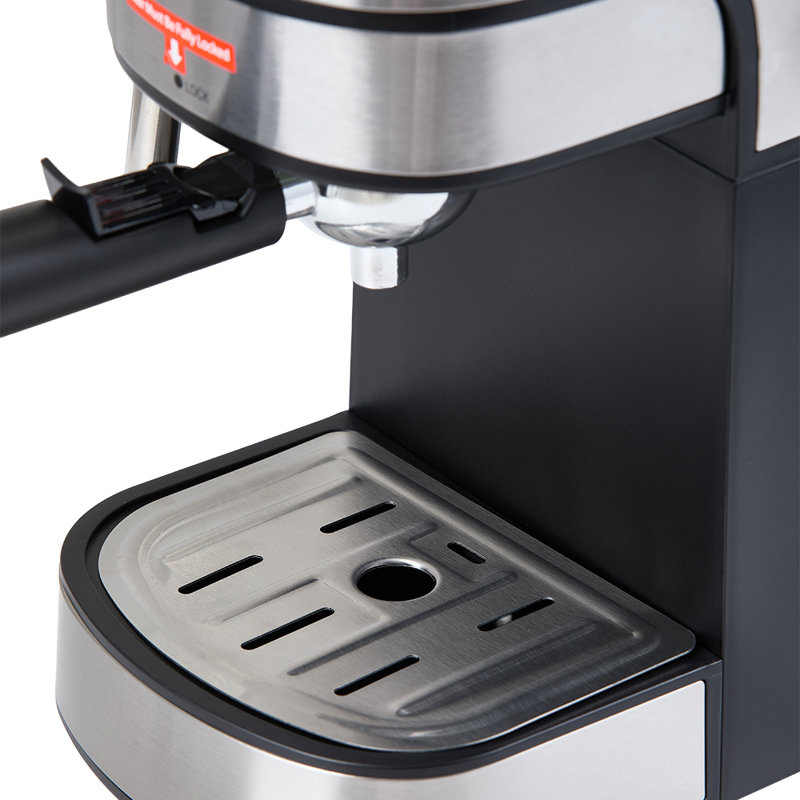 Compact 5 Bar Espresso Machine - Stainless Steel Coffee Maker