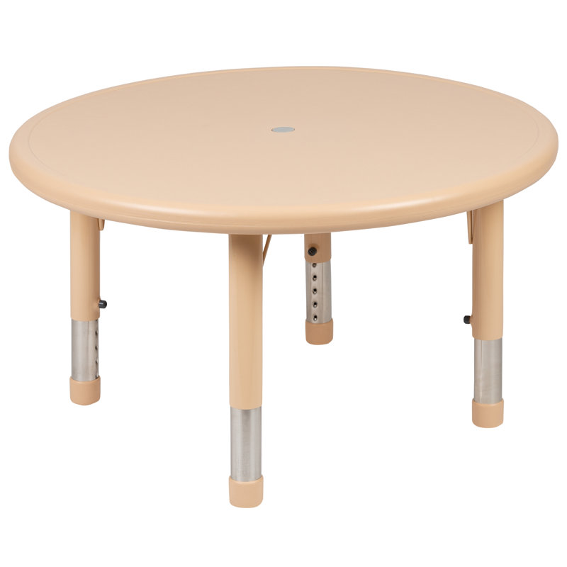Table d'activité 45 po Goddard, L 33 po x P 33 po x H 14,5 po à 23,75 po, Naturel