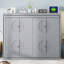 Grand lit escamotable mural, gris-1531865690